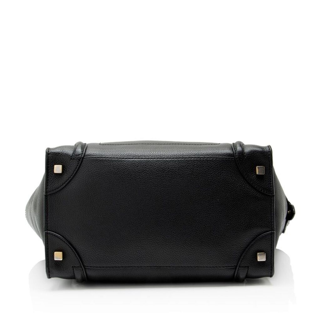 Celine Pebbled Leather Mini Luggage Tote - Picture 4 of 12